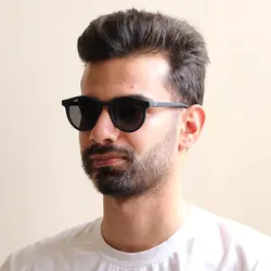 خرید عینک شب با فریم گرد، آبی و عدسی آبی رنگ جنتل مانستر مدل Z3289 | فروشگاه آرکوشاپ