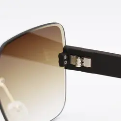 خرید عینک آفتابی زنانه بدون فریم با دسته قهوه‌ای و لنز سایه روشن DIOR مدل D2328 | فروشگاه آرکوشاپ