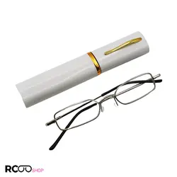 خرید عینک مطالعه خودکاری باکیفیت با نمره +2.00، فریم نقره ای و قاب سفید | فروشگاه آرکوشاپ
