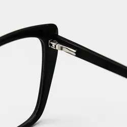 خرید عینک طبی چشم گربه ای با فریم مشکی رنگ و کائوچو مدل AG98057 | فروشگاه آرکوشاپ