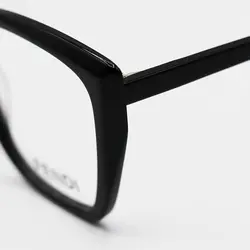 خرید عینک طبی چشم گربه ای با فریم مشکی رنگ و کائوچو مدل AG98057 | فروشگاه آرکوشاپ