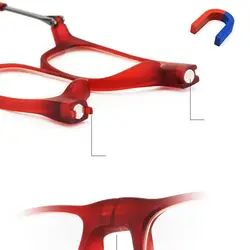 خرید عینک مطالعه مگنتی ژله‌ای نمره +2.00 با فریم گرد و مشکی مدل BO-ik | فروشگاه آرکوشاپ