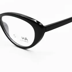 خرید عینک طبی زنانه با فریم گربه ای، مشکی رنگ و جنس TR90 برند SOOHA مدل 258 | فروشگاه آرکوشاپ