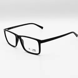 خرید عینک طبی با فریم مشکی رنگ، مستطیلی و TR90 برند سها SOOHA مدل 117 | فروشگاه آرکوشاپ