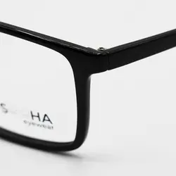 خرید عینک طبی با فریم مشکی رنگ، مستطیلی و TR90 برند سها SOOHA مدل 117 | فروشگاه آرکوشاپ