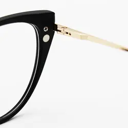 خرید فریم عینک چندکاوره گربه ای شکل، با فریم مشکی رنگ با دسته فنری مدل 2353T | فروشگاه آرکوشاپ