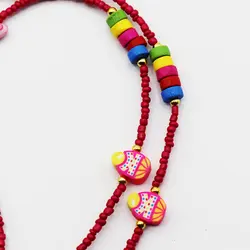 خرید بند عینک از جنس مهره و منجوق و رنگ صورتی مدل 992416 | فروشگاه آرکوشاپ