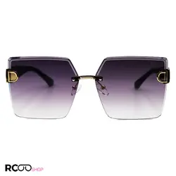 خرید عینک آفتابی زنانه با دسته بنفش رنگ، فریم لس، مربعی شکل و لنز دودی سایه روشن DIOR مدل 2242 | فروشگاه آرکوشاپ