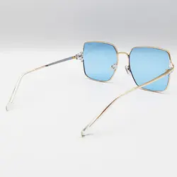 خرید عینک شب زنانه با فریم بزرگ، مربعی شکل، طلایی رنگ و عدسی آبی DITIAI مدل 1662 | فروشگاه آرکوشاپ