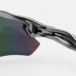 خرید عینک ورزشی اوکلی Oakley نیم فریم و نقره ای و لنز جیوه ای چند رنگ مدل KL9208 | فروشگاه آرکوشاپ