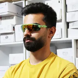 خرید عینک ورزشی اوکلی Oakley نیم فریم و نقره ای و لنز جیوه ای چند رنگ مدل KL9208 | فروشگاه آرکوشاپ