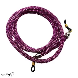 خرید بند عینک منجوق دار سواروسکی رنگ بنفش مدل 992614 | فروشگاه آرکوشاپ