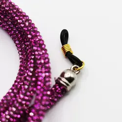 خرید بند عینک منجوق دار سواروسکی رنگ بنفش مدل 992614 | فروشگاه آرکوشاپ