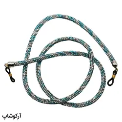 خرید بند عینک منجوق دار سواروسکی با رنگ سفید و آبی مدل 992612 | فروشگاه آرکوشاپ