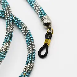 خرید بند عینک منجوق دار سواروسکی با رنگ سفید و آبی مدل 992612 | فروشگاه آرکوشاپ