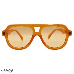خرید عینک آفتابی خلبانی Balenciaga با فریم نارنجی رنگ و لنز نارنجی روشن مدل SH601 | فروشگاه آرکوشاپ