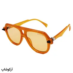 خرید عینک آفتابی خلبانی Balenciaga با فریم نارنجی رنگ و لنز نارنجی روشن مدل SH601 | فروشگاه آرکوشاپ
