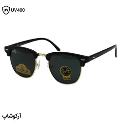 خرید عینک آفتابی کلاب مستر برند ریبن عدسی شیشه با فریم طلایی مدل N3016 | فروشگاه آرکوشاپ