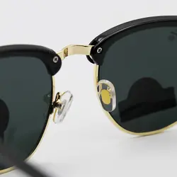 خرید عینک آفتابی کلاب مستر برند ریبن عدسی شیشه با فریم طلایی مدل N3016 | فروشگاه آرکوشاپ