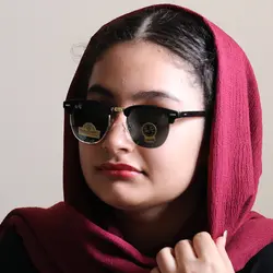 خرید عینک آفتابی کلاب مستر برند ریبن عدسی شیشه با فریم طلایی مدل N3016 | فروشگاه آرکوشاپ