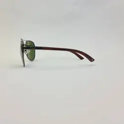 خرید عینک آفتابی فریم نوک مدادی با عدسی سبز آنتی رفلکس خلبانی برند کارتیر Cartier و دسته چوبی مدل 125-C4 | فروشگاه آرکوشاپ