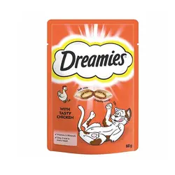 تشویقی گربه دریمز طعم مرغ وزن 60 گرم – Dreamies