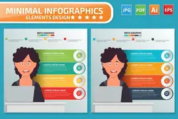 طرح لایه باز تمپلیت اینفوگرافیک Woman Infographics design - افزونه ها | شبکه خرید و فروش منابع دیجیتالی