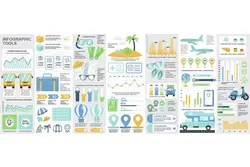 طرح لایه باز تمپلیت اینفوگرافیک Travel Infographics Design Template - افزونه ها | شبکه خرید و فروش منابع دیجیتالی