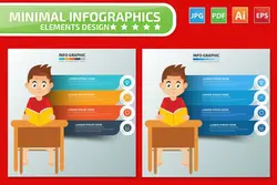 طرح لایه باز تمپلیت اینفوگرافیک Student Infographics design - افزونه ها | شبکه خرید و فروش منابع دیجیتالی