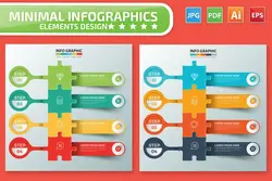 طرح لایه باز تمپلیت اینفوگرافیک Puzzle Infographics design - افزونه ها | شبکه خرید و فروش منابع دیجیتالی