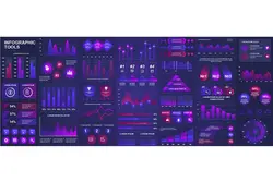 طرح لایه باز تمپلیت اینفوگرافیک Gradient Infographics Design Template - افزونه ها | شبکه خرید و فروش منابع دیجیتالی