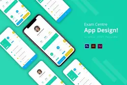 طرح لایه باز تمپلیت اپلیکیشن Exam Centre App - افزونه ها | شبکه خرید و فروش منابع دیجیتالی