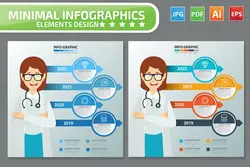 طرح لایه باز اینفوگرافیک پزشکان Doctor Infographics design - افزونه ها | شبکه خرید و فروش منابع دیجیتالی