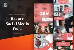 طرح لایه باز تمپلیت سالن زیبایی Beauty Salon Social Media Pack - افزونه ها | شبکه خرید و فروش منابع دیجیتالی