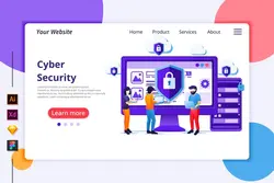 طرح لایه باز لندینگ پیج Cyber Security - Agnytemp - افزونه ها | شبکه خرید و فروش منابع دیجیتالی