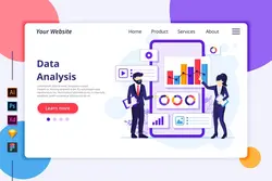 طرح لایه باز لندینگ پیج Business Analysis Illustration - Agnytemp - افزونه ها | شبکه خرید و فروش منابع دیجیتالی