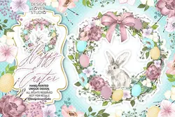 طرح لایه باز تصویر پس زمینه عید پاک Happy easter cute design - افزونه ها | شبکه خرید و فروش منابع دیجیتالی