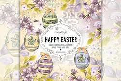 طرح لایه باز تصویر پس زمینه عید پاک Happy Easter design - افزونه ها | شبکه خرید و فروش منابع دیجیتالی