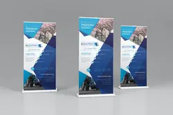 طرح لایه باز بنر تجهیزات پزشکی Home Medical Equipment / Roll-up Template - افزونه ها | شبکه خرید و فروش منابع دیجیتالی