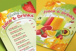 طرح لایه باز منو آبمیوه فروشی Fruit Juice Menu - افزونه ها | شبکه خرید و فروش منابع دیجیتالی