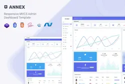 قالب مدیریت حرفه ای Annex - MVC5 Admin & Dashboard Template - افزونه ها | شبکه خرید و فروش منابع دیجیتالی