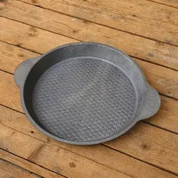 تابه چدنی آبندی شده خالص بدون روکش شیمیایی (چدن روسی ماهیتابه ماهی تابه چدنی روس) تابه ووک چدن . تابه گریل ووک . قابلمه چدنی . ماهیتابه چدنی . سرویس چدنی . ظروف چدنی آقای سنگی