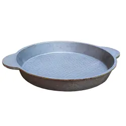 تابه چدنی آبندی شده خالص بدون روکش شیمیایی (چدن روسی ماهیتابه ماهی تابه چدنی روس) تابه ووک چدن . تابه گریل ووک . قابلمه چدنی . ماهیتابه چدنی . سرویس چدنی . ظروف چدنی آقای سنگی