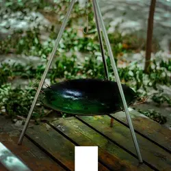 ساج چدنی آبندی شده 48 سانتی دسته دار ساج نان پزی چدن خالص بدون روکش شیمیایی (ساچ روسی ظرف چدنی) ظروف کوهنوردی و طبیعتگردی و ظروف سفری | ساج ووک چدنی تابه ووک چدنی . ماهیتابه چدنی . قابلمه چدنی