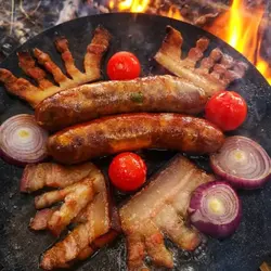 ساج چدنی آبندی شده 48 سانتی دسته دار ساج نان پزی چدن خالص بدون روکش شیمیایی (ساچ روسی ظرف چدنی) ظروف کوهنوردی و طبیعتگردی و ظروف سفری | ساج ووک چدنی تابه ووک چدنی . ماهیتابه چدنی . قابلمه چدنی