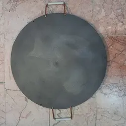 ساج چدنی آبندی شده 48 سانتی دسته دار ساج نان پزی چدن خالص بدون روکش شیمیایی (ساچ روسی ظرف چدنی) ظروف کوهنوردی و طبیعتگردی و ظروف سفری | ساج ووک چدنی تابه ووک چدنی . ماهیتابه چدنی . قابلمه چدنی