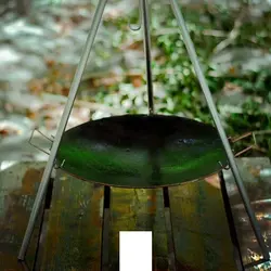 ساج چدنی آبندی شده 44 سانتی دسته دار ساج نان پزی چدن خالص بدون روکش شیمیایی (ساچ روسی ظرف چدنی) ظروف کوهنوردی و طبیعتگردی و ظروف سفری | ساج ووک چدنی تابه ووک چدنی . ماهیتابه چدنی . قابلمه چدنی