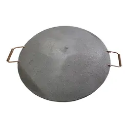 ساج چدنی 44 سانتی دسته دار ساج نان پزی چدن خالص بدون روکش شیمیایی (ساچ روسی ظرف چدنی) ظروف کوهنوردی و طبیعتگردی و ظروف سفری | ساج ووک چدنی تابه ووک چدنی . ماهیتابه چدنی . قابلمه چدنی