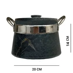 دیگ سنگی 6 نفره با دستگیره استیل مدل رویال صادراتی سوپر پلاس A3 | دیزی سنگی | قابلمه سنگی | هدیه تولد | هدیه روز مادر | هدیه ولنتاین | جهیزیه عروس | کادویی روز مادر | ظروف سنگی آقای سنگی | ظروف آنتیک و کلکسیونی | قابلمه سنگی لوکس و لاکچری | هدیه روز زن