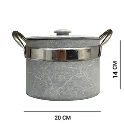 دیگ سنگی 6 نفره با دستگیره استیل مدل رویال صادراتی سوپر پلاس A2 | دیزی سنگی | قابلمه سنگی | هدیه تولد | هدیه روز مادر | هدیه ولنتاین | جهیزیه عروس | کادویی روز مادر | ظروف سنگی آقای سنگی | ظروف آنتیک و کلکسیونی | قابلمه سنگی لوکس و لاکچری | هدیه روز زن